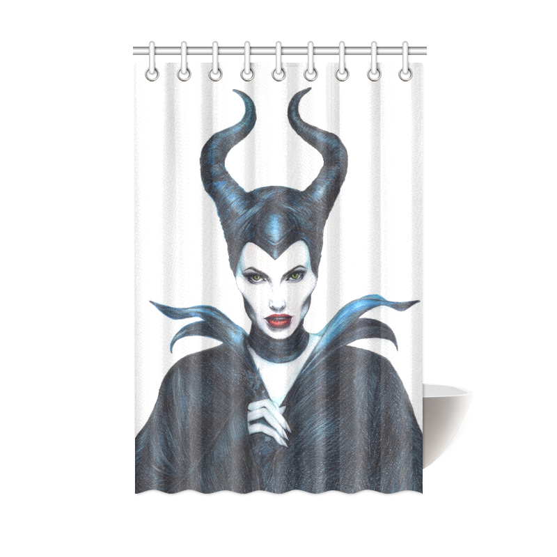 Maleficent Drawing Shower Curtain 48"x72"