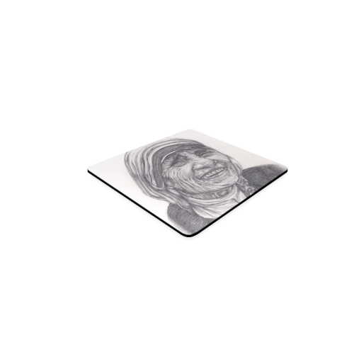 Mother Theresa Drawing Square Coaster
