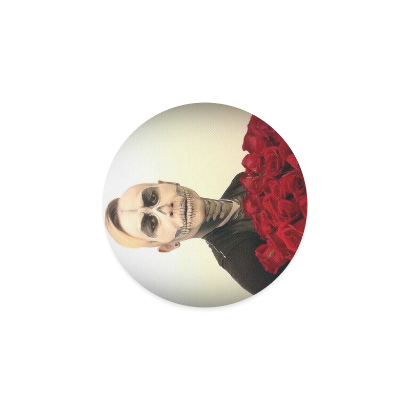 Skull Tux And Roses Photograph Round Coaster
