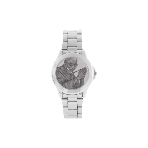 Dalai Lama Tenzin Gaytso Drawing Unisex Stainless Steel Watch(Model 103)