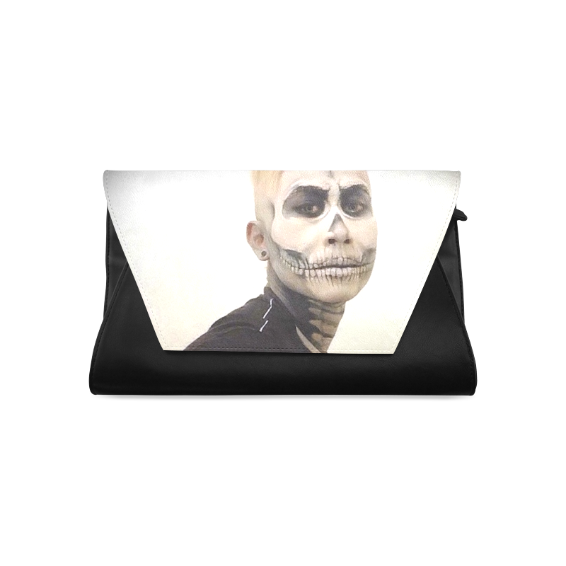 Skull And Tux Photograph Clutch Bag (Model 1630)