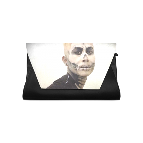Skull And Tux Photograph Clutch Bag (Model 1630)