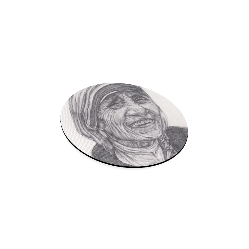 Mother Theresa Drawing Round Coaster