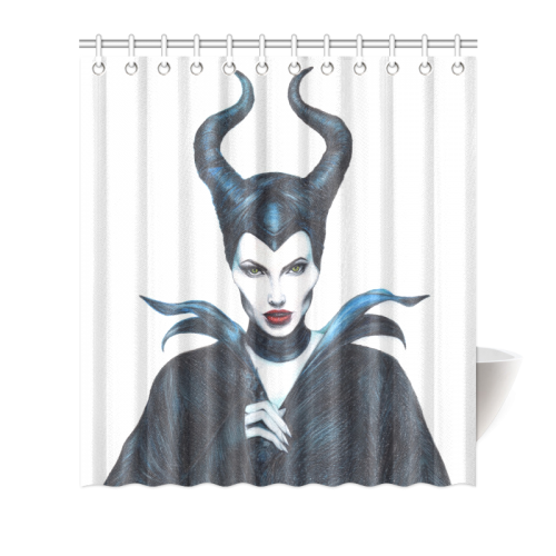 Maleficent Drawing Shower Curtain 66"x72"