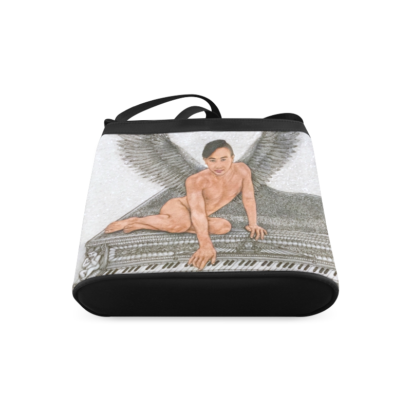 Angel And Piano Drawing Crossbody Bags (Model 1613)