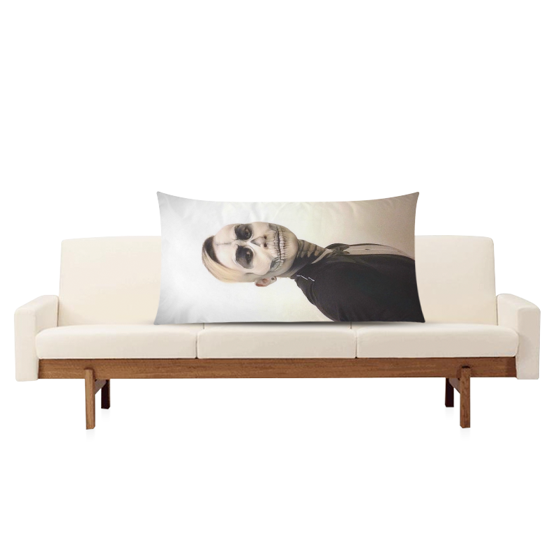 Skull And Tux Photograph Rectangle Pillow Case 20"x36"(Twin Sides)