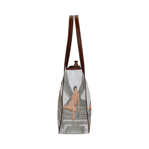 Angel And Piano Drawing Classic Tote Bag (Model 1644)