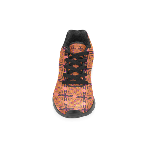 Peach Purple Abstract Moroccan Lattice Quilt Men’s Running Shoes (Model 020)
