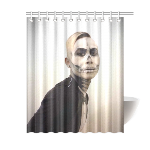 Skull And Tux Photograph Shower Curtain 60"x72"