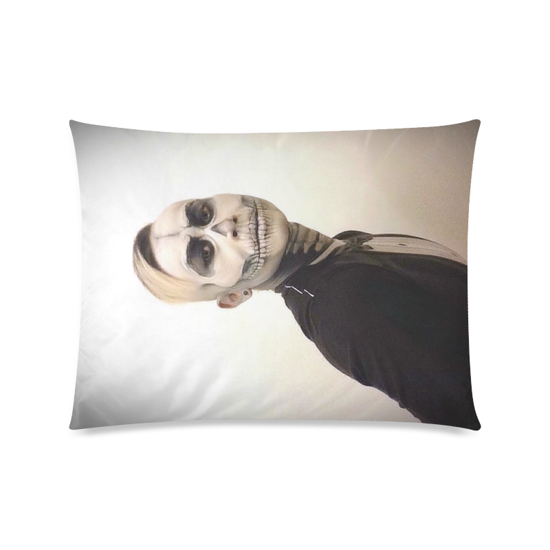 Skull And Tux Photograph Custom Zippered Pillow Case 20"x26"(Twin Sides)