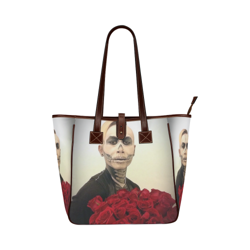 Skull Tux And Roses Photograph Classic Tote Bag (Model 1644)