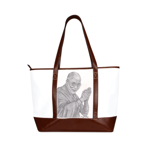 Dalai Lama Tenzin Gaytso Drawing Tote Handbag (Model 1642)