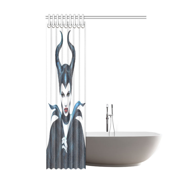 Maleficent Drawing Shower Curtain 48"x72"