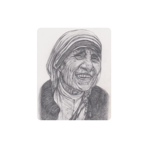 Mother Theresa Drawing Rectangle Mousepad