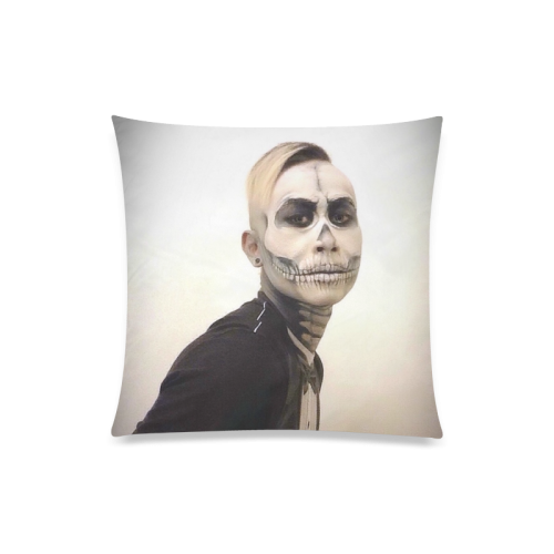 Skull And Tux Photograph Custom Zippered Pillow Case 20"x20"(Twin Sides)