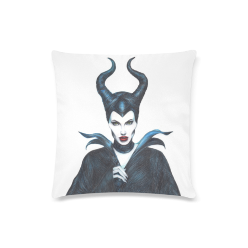 Maleficent Drawing Custom Zippered Pillow Case 16"x16"(Twin Sides)