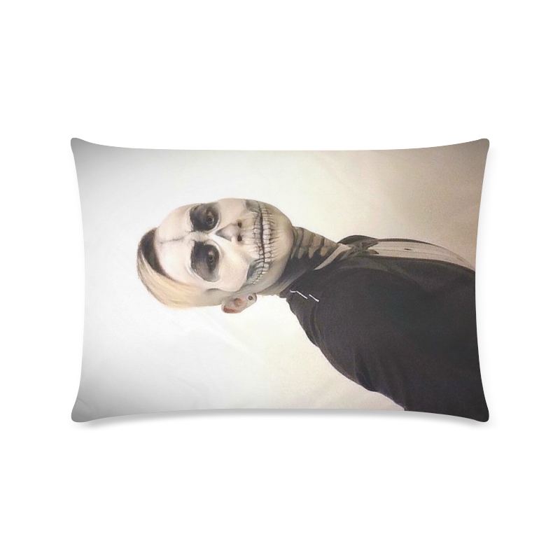 Skull And Tux Photograph Custom Rectangle Pillow Case 16"x24" (one side)