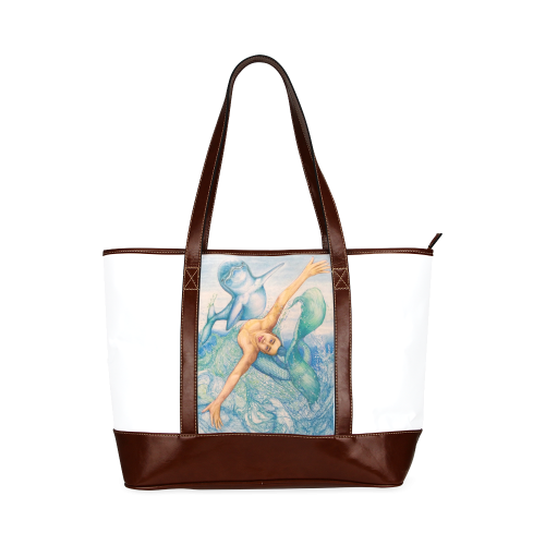 Astrology Zodiac Signs Pisces Drawing Tote Handbag (Model 1642)