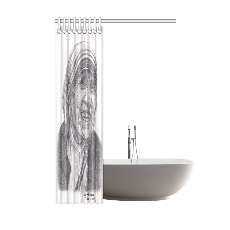 Mother Theresa Drawing Shower Curtain 48"x72"