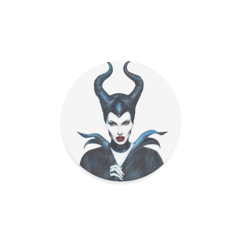 Maleficent Drawing Round Coaster