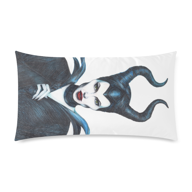 Maleficent Drawing Custom Rectangle Pillow Case 20"x36" (one side)