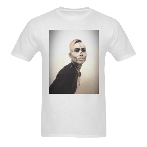 Skull And Tux Photograph Sunny Men's T- shirt (Model T06)