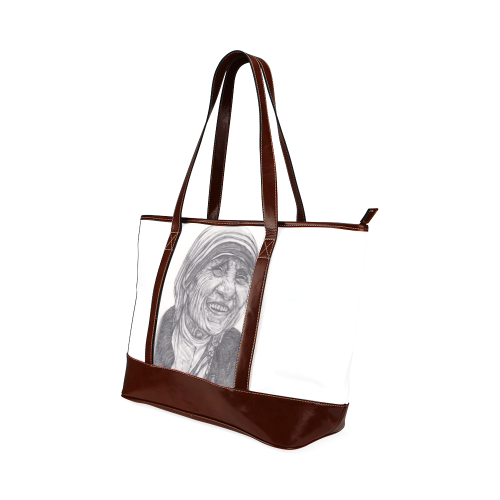 Mother Theresa Drawing Tote Handbag (Model 1642)