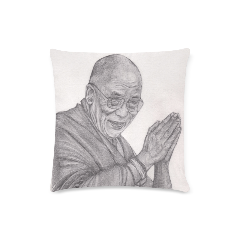Dalai Lama Tenzin Gaytso Drawing Custom Zippered Pillow Case 16"x16" (one side)