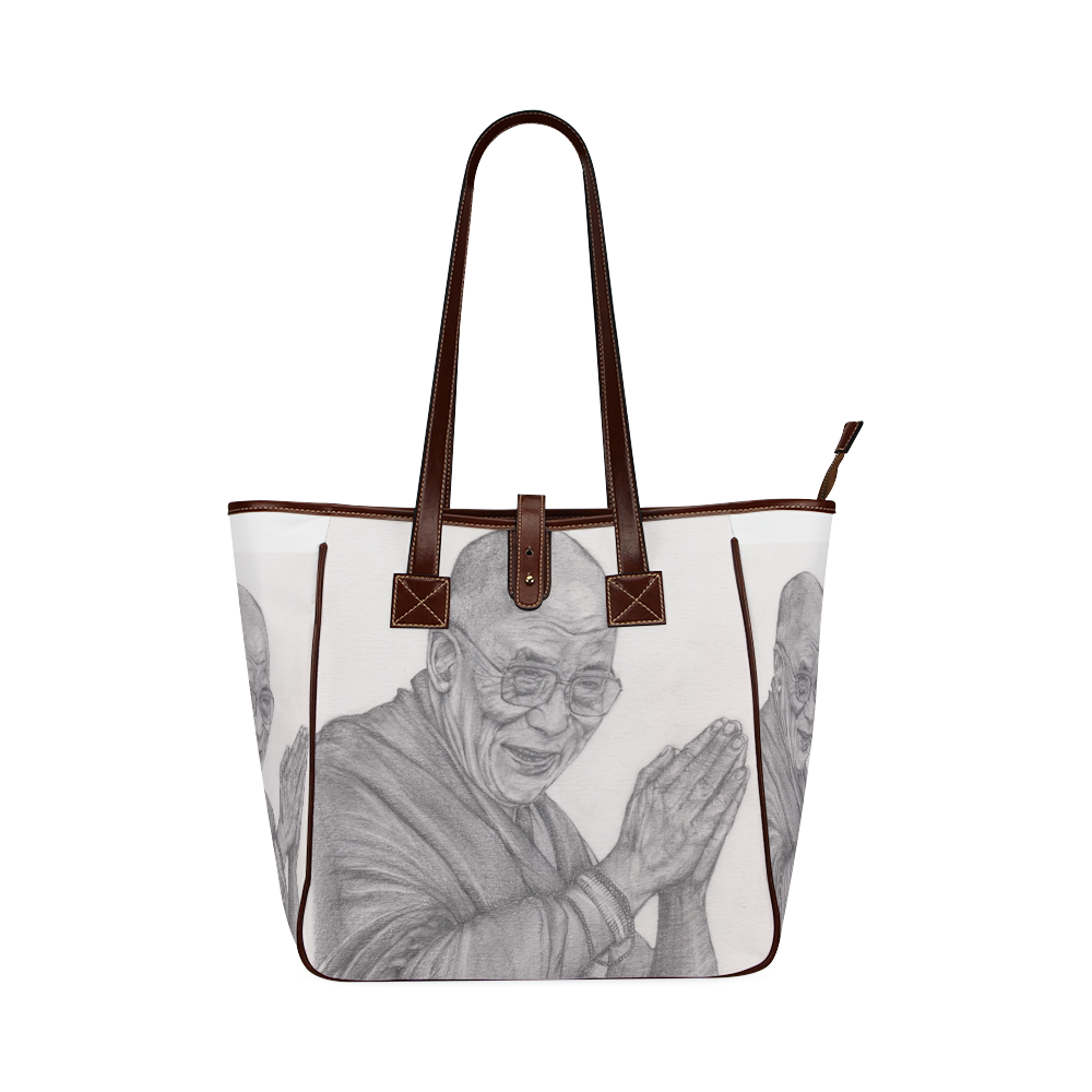 Dalai Lama Tenzin Gaytso Drawing Classic Tote Bag (Model 1644)