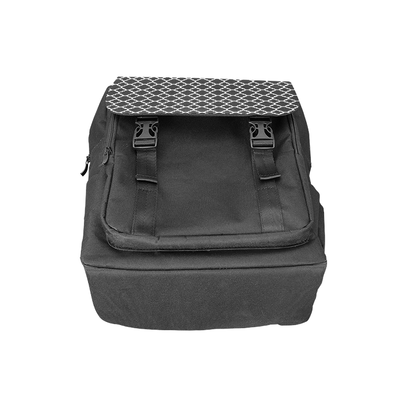 black white quatrefoil classic pattern Casual Shoulders Backpack (Model 1623)