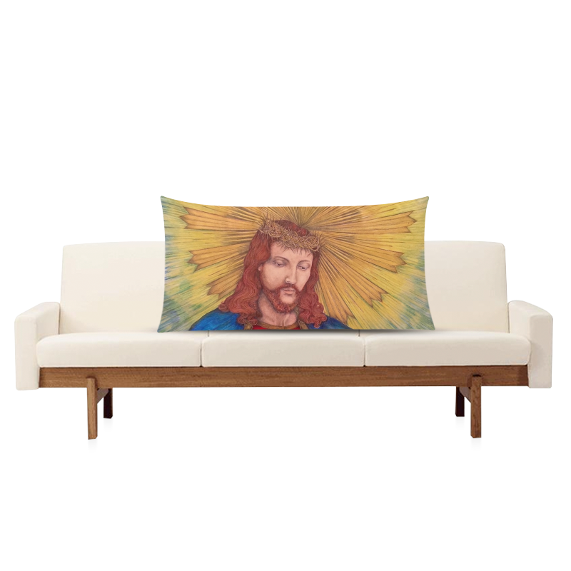 Sacred Heart Of Jesus Christ Drawing Rectangle Pillow Case 20"x36"(Twin Sides)