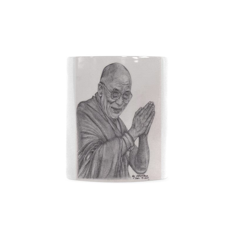 Dalai Lama Tenzin Gaytso Drawing White Mug(11OZ)