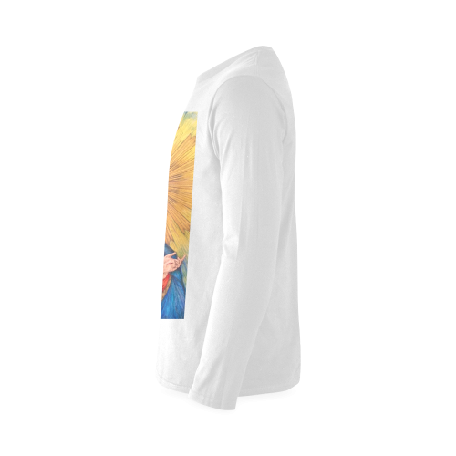 Sacred Heart Of Jesus Christ Drawing Sunny Men's T-shirt (long-sleeve) (Model T08)