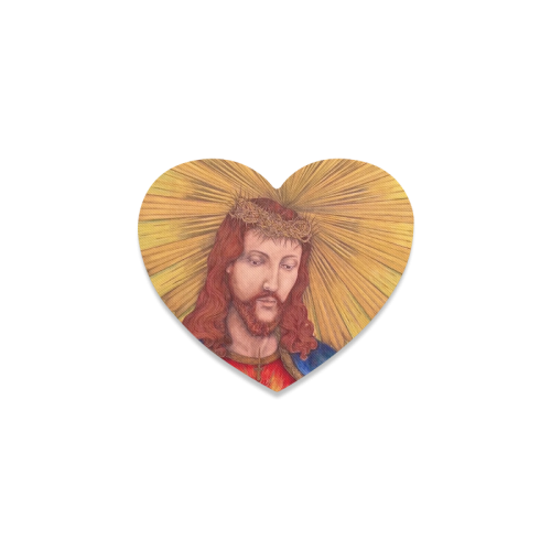 Sacred Heart Of Jesus Christ Drawing Heart Coaster