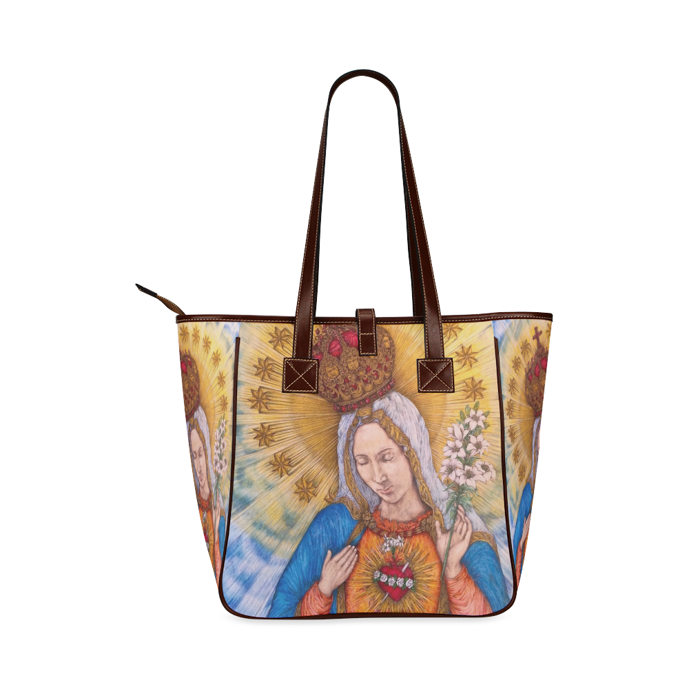 Immaculate Heart Of Virgin Mary Drawing Classic Tote Bag (Model 1644)