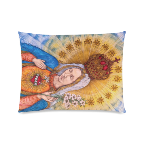 Immaculate Heart Of Virgin Mary Drawing Custom Picture Pillow Case 20"x26" (one side)