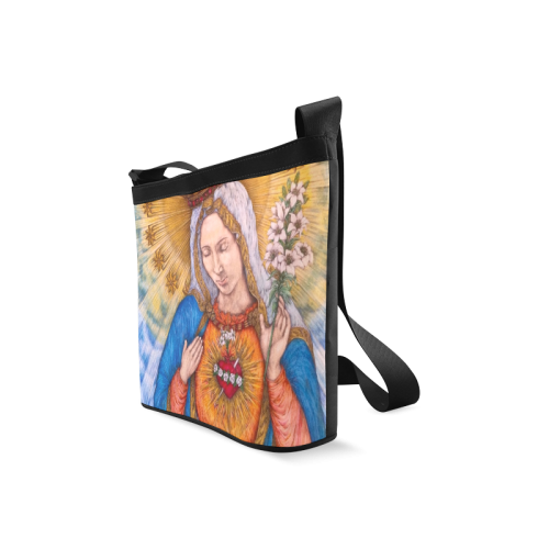 Immaculate Heart Of Virgin Mary Drawing Crossbody Bags (Model 1613)