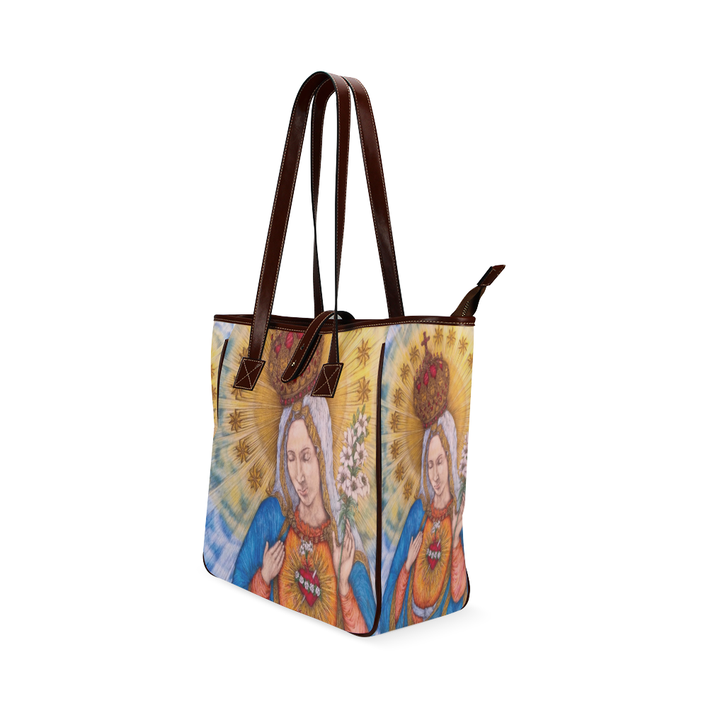 Immaculate Heart Of Virgin Mary Drawing Classic Tote Bag (Model 1644)