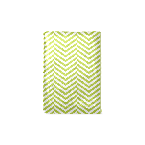 spring green and white classic chevron pattern Custom NoteBook A5