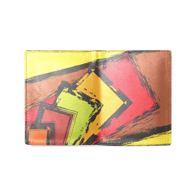 Yellow Brick Road Men's Leather Wallet (Model 1612)