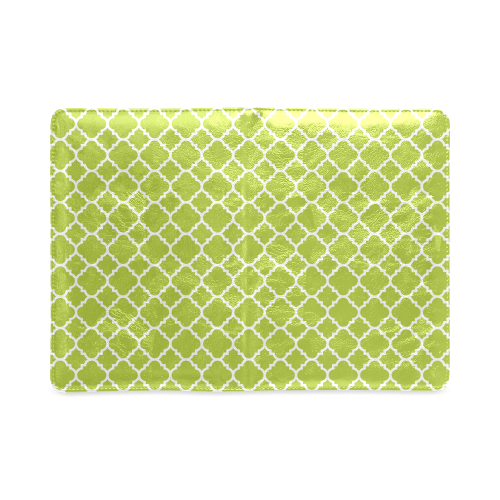 spring green white quatrefoil classic pattern Custom NoteBook A5