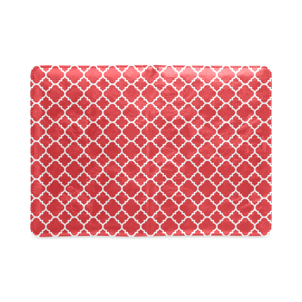 red white quatrefoil classic pattern Custom NoteBook A5