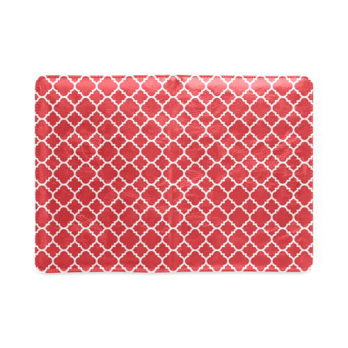 red white quatrefoil classic pattern Custom NoteBook A5