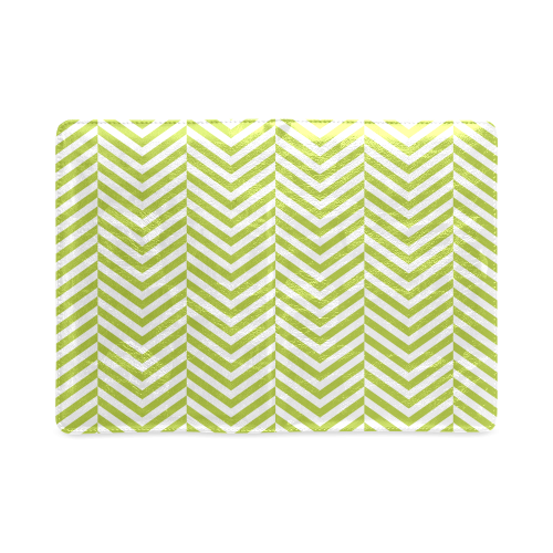 spring green and white classic chevron pattern Custom NoteBook A5
