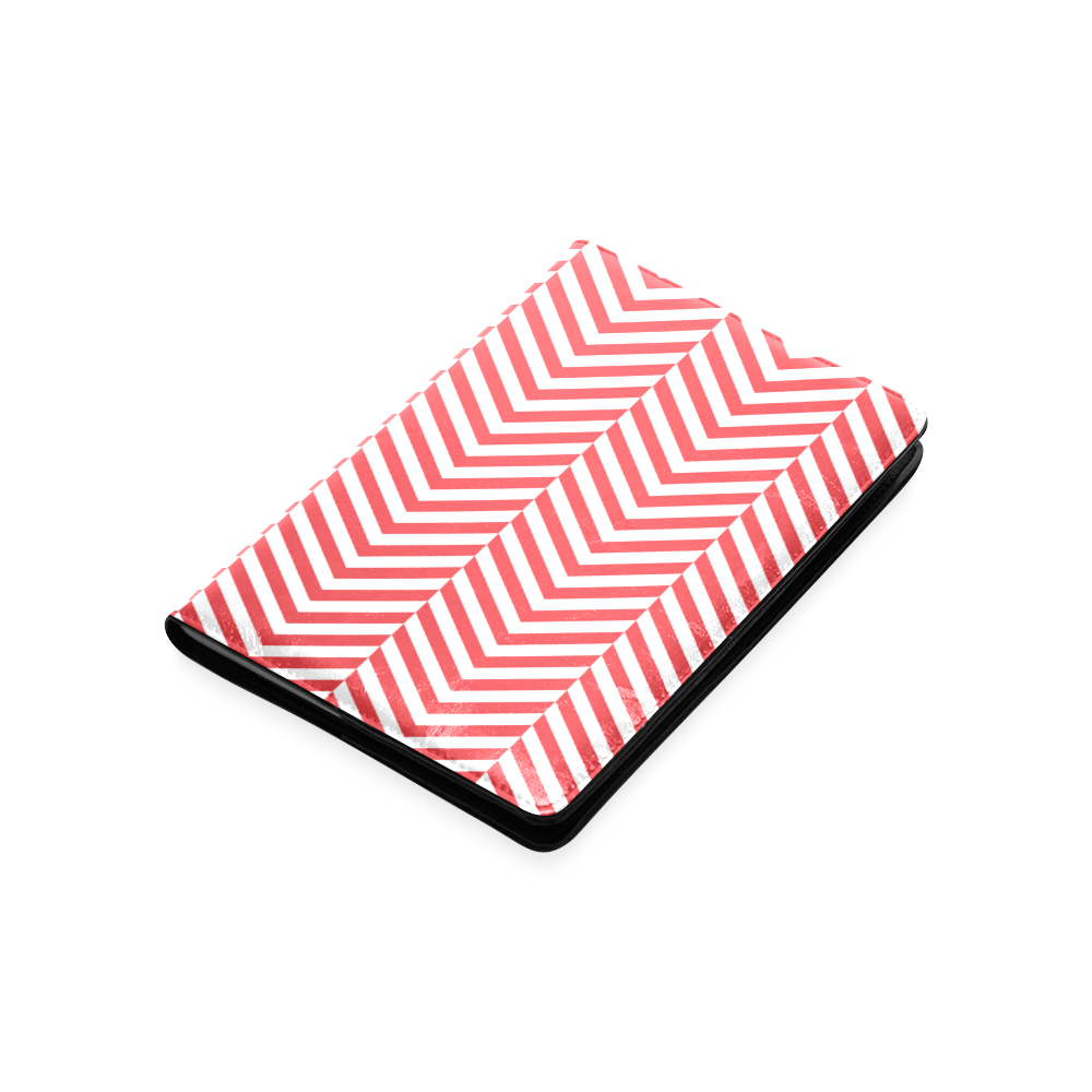 red and white classic chevron pattern Custom NoteBook A5