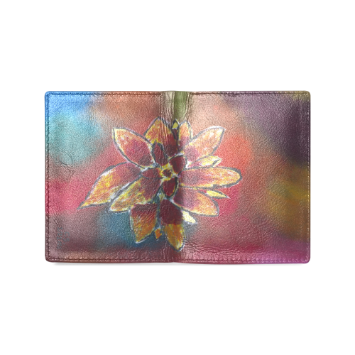 Bloom Among Space Time Men's Leather Wallet (Model 1612)