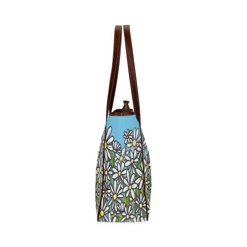 white daisy field flowers Classic Tote Bag (Model 1644)