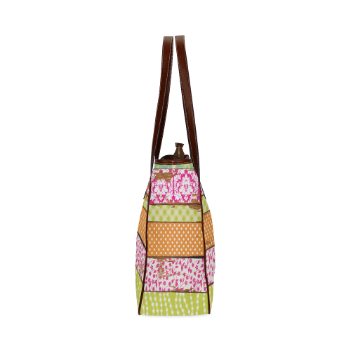 wood chipped painted patterns Classic Tote Bag (Model 1644)