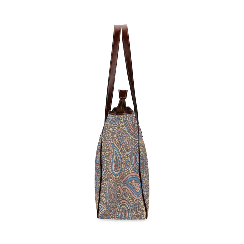 yellow blue pink paisley mosaic pattern Classic Tote Bag (Model 1644)