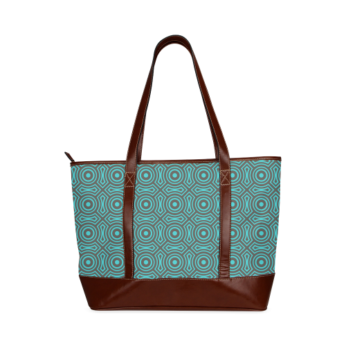 blue geometric pattern Tote Handbag (Model 1642)